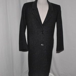 Hunter's Run Wool/Leather Reefer Coat Size 4